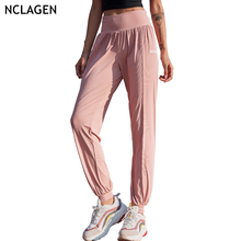 NCLAGEN Autumn Winter Two-side Letter-printed Yoga Sports Pants Women Gym Workout Running Trousers Harem Fitness Casual Leggings 2024 - buy cheap