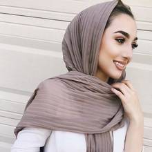 85*180 muslim rippled chiffon hijab scarf islamic headscarf foulard femme musulman arab head scarves 2024 - buy cheap