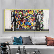 Abstract Street Graffiti Art Canvas Painting on the Wall Art Posters and Prints Art Pictures For Living Room Wall Decoration 2024 - buy cheap