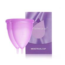 Higiene feminina copo menstrual grau médico silicone menstrual copo macio elástico feminino senhora copa menstrual coppetta 2024 - compre barato