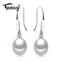 FENASY 925 Sterling Silver Jewelry Genuine Natural Freshwater Drop Pearl Earrings For Women Idea Gift 2024 - buy cheap