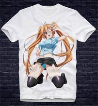 Camiseta masculina de gola redonda, camiseta engraçada de anime irina shidou rias gremory high school dxd ecchi hentai 2024 - compre barato