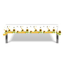 Toalha de mesa descartável para festa de feliz aniversário, toalha de mesa para decoração de festa infantil de 130x220cm 2024 - compre barato