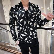 2020 Summer Man Chaqueta Hombre Feather Print Sunscreen Night Clothes Hairstyle Division Jacket Sociology Coat 2024 - buy cheap