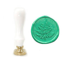 Natural Plant Leaf Wax Stamp Exquisite Paint White handle,Ancient Seal Retro Stamp,Personalized Stamp Wax Seal High Quality 2024 - buy cheap
