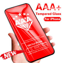AAA + закаленное стекло на iPhone 11 Pro XR X XS MAX стекло полное покрытие для iPhone 11 Pro Max защита экрана Защитная пленка 2024 - купить недорого
