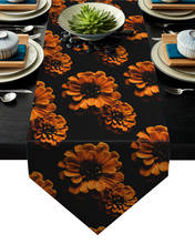 Plant Flowers Table Runners Modern Sunflower Yellow Flower Texture Table Runner Christmas Decorations for Home Table 2024 - buy cheap