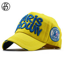 FS 2022 Fashion Yellow Pink Baseball Cap For Men Casual Summer Streetwear Women Snapback Caps Cotton Adjustable Trucker Hats 2024 - buy cheap