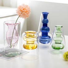 Прозрачная стеклянная гидропонная ваза Скандинавское украшение домашних ваз для цветов аксессуары для украшения дома современный стеклянный террариум 2024 - купить недорого