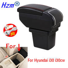 Armrest For Hyundai Elantra Touring i30 i30cw 2007-2011 Dual layer Leather Central Store Content box with cup holder ashtray USB 2024 - buy cheap