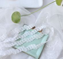 5 Meters/lot Width 1.5cm Delicate Cotton Off White Leaves Handicrafts Embroidered Lace Trim Ribbon Clothing Garment Accessories 2024 - buy cheap