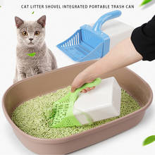 Pá para detritos de gato, portátil, plástico, oco, para animais de estimação, bandeja para cocô, ferramenta de limpeza com 15 sacos de lixo 2024 - compre barato