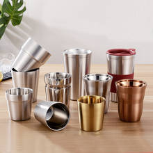 Hot Sale Double Wall Stainless Steel Cups and Mugs 175/260/300/480ml Metal Cold Beer Cup Bar Party Coffee Mug Tumbler 2024 - buy cheap