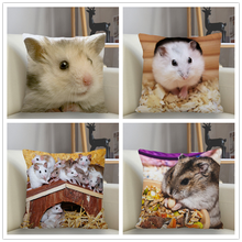 Musife Hamster Bonito Pillow Case Capa Fronha Quadrado Personalizado Com Zíper Fronha 35*35,40*40,45*45 centímetros Drop Shipping 2024 - compre barato