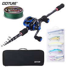 Goture Portable Telescopic Spinning /Casting Rod Combo Fishing Rod Set Lure Line Reel Bag Kit For Travel Fishing 2024 - buy cheap