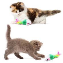 Dorakitten 1pc Christmas Cat Toy Lovely Plush Cat Mouse Shape Toy Pet Interactive Toys Cat Bite Toys Pet Supplies Random Color 2024 - buy cheap