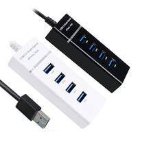 50 Pcs 4-Port Hub USB 3.0 de Alta Velocidade Multi HUB Splitter Expansão Para PC Portátil K1 Flash Drive Acessórios de Computador Por Atacado 2024 - compre barato