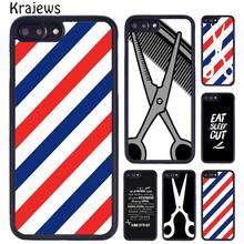 Krajews Barbero rayas estuche para iPhone X XR XS 11 Pro MAX 5 se 6 6S 7 7 8 Plus, Samsung Galaxy S7 Edge S8 S9 S10 2024 - compra barato