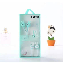 Cute Cartoon Rabbit Wired headset With Mic Earbuds Earphones with Case For Xiaomi Samsung iPhone Mobile Phone for kids girls 2024 - buy cheap