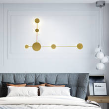 Luminária de cabeceira para quarto, lâmpada de parede moderna criatividade, simples, nórdica, para sala de estar, tv, escada, lâmpada de parede longa luxuosa 2024 - compre barato