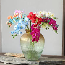 Simulação phalaenopsis casa decoração sentir orquídea falso flor de seda flores artificiais direto da fábrica 2024 - compre barato