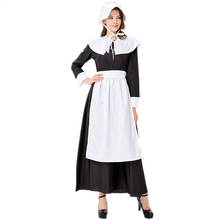 M-XXL Black Medieval Farm Maid Costume Halloween Stage Performance Cosplay Farm Idyllic Maid Fancy Dress 2024 - buy cheap