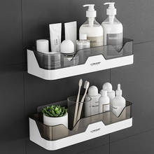 Waterproof Wall-mounted Plastic Storage Shelf Fashion Simple Style Shower Organizer Rack Kitchen And Bathroom Storage Holder 2024 - buy cheap