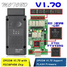 Opcom V1.70 OP-Com 2014 V Can OBD2 прошивка V1.70 с чипом PIC18F458 и чипом FTDI FT232RQ поддержка флэш-прошивки 2024 - купить недорого