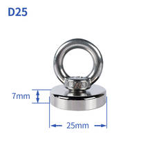 D25 Strong Powerful Round Neodymium Magnet hook magnet sea Fishing salvage Holder Pulling Mounting Pot with ring 2024 - buy cheap