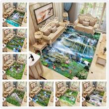 creative green plant 3d printing carpets for Living Room Bedroom area rug Kitchen Antiskid Mat Balcony coffee table Hallway Rugs 2024 - buy cheap