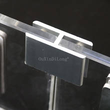 Abrazaderas de vidrio de aleación de aluminio, Clips de 180 grados, marco de tablero, estante de vidrio fijo, soportes sin perforación para 3 ~ 20mm, oferta de 2 piezas 2024 - compra barato