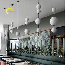 Luminária pendente de vidro em led, estilo nórdico, para decoração de restaurante, bar, sala de estar, quarto 2024 - compre barato