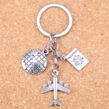 New Fashion DIY Keychain plane airplane earth passport boy girl lover Pendants Men Jewelry Car Key Chain Souvenir For Gift 2024 - buy cheap