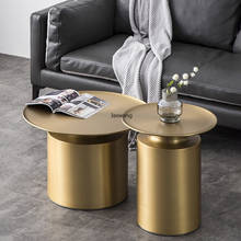 Mesa de centro de estilo nórdico para sala de estar, mesita pequeña de lujo y moderna, mesa lateral Simple de diseñador, mesas de esquina para dormitorio 2024 - compra barato