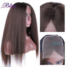 Blice Synthetic Hair Extensions Kinky Straight Wig 4*4 Lace Closure Wigs 130% Density Heat Resistant For Women 2024 - buy cheap