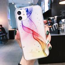 Градиентный блестящий чехол для iPhone 11 Pro Max 6 6S 8 7 Plus 11 X XR XS Max SE 2 2020 Кристальный Блестящий Мягкий силиконовый чехол 2024 - купить недорого