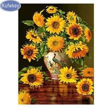 5D DIY Diamond Painting sunflower Full Square/Round Rhinestones Diamond Embroidery still life Diamond Mosaic Cross-Stitch decor 2024 - buy cheap