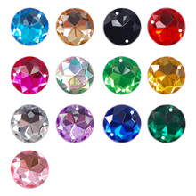 8 10 12 14 16mm Size Round Shape Sew On Rhinestones Crystals Two Holes Resin Stones For Garment Fabric Sewing Accessories 2024 - buy cheap