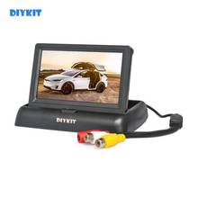 DIYKIT 4.3 inch Foldable TFT LCD Monitor Car Reverse Rear View Car Monitor for Camera DVD VCR 2024 - buy cheap