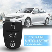 Replacement Silicone Button Pad for Hyundai Kia Flip Remote 3 Buttons Pad Key Shell Auto Car Key Fob Case Cover Decors 2024 - buy cheap