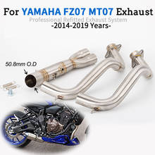 MT07 FZ07 Motorcycle Exhaust contact middle pipe connector for YAMAHA MT-07 FZ-07 2014-2019 XSR700 2016-2019 Slip On 2024 - buy cheap
