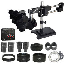 New Model 3.5X-180X Double Boom Trinocular Stereo Microscope Industrial Soldering 38MP 2K USB Microscopio Camera Phone Kits 2024 - buy cheap