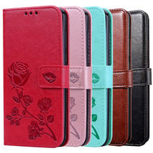 Кожаный чехол-бумажник с подставкой для Huawei Honor View 30 Youth 30S Play 4T Pro 9A 8A Y9S Nova 7 SE 7i, чехол с цветком 2024 - купить недорого