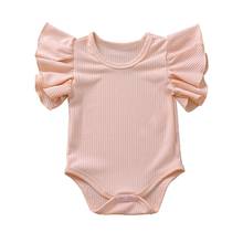 Newborn Infant Baby Girl Cotton Solid Romper Jumpsuit Short Sleeve Summer Clothes Outift Clothing 2024 - buy cheap