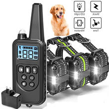 Collar eléctrico de entrenamiento para perros, collarín con Control remoto para mascotas, resistente al agua, recargable con pantalla LCD, para todos los tamaños, 800m 2024 - compra barato