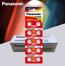 100 шт./лот Panasonic AG12 LR43 186 0% Hg для часов игрушки 1,5 V батареи щелочные для калькулятора 0% Hg 2024 - купить недорого