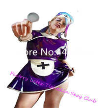 Sexy Latex Catsuits Woman Rubber Dress Halloween Cosplay Costume Nurse Docotor Uniform with Hat Club Wear for Female 2024 - buy cheap
