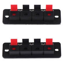 2Pcs 4 Positions Connector Terminal Push In Jack Spring Load Audio Speaker Terminals Breadboard Clip Hot Sale 2024 - buy cheap