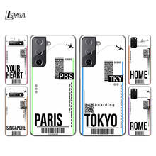 Fly Ticket Paris Tokyo Silicone Cover For Samsung Galaxy S21 S20 FE Ultra S10 S10E Lite S9 S8 S7 Plus Phone Case 2024 - buy cheap