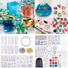 83/113pcs/set DIY Crystal Epoxy Tools Pendant Silicone Casting Molds And Tools Clay Mold Pottery Mould With Storage Bag Jewelry 2024 - купить недорого